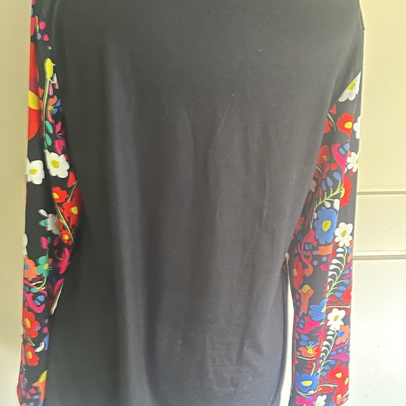 Black long sleeve  blouse Folkloric! - Picture 3 of 6